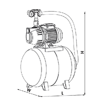 Ulusu JSPM600-H Jet Paket Hidrofor 3 Kat 3 Daire